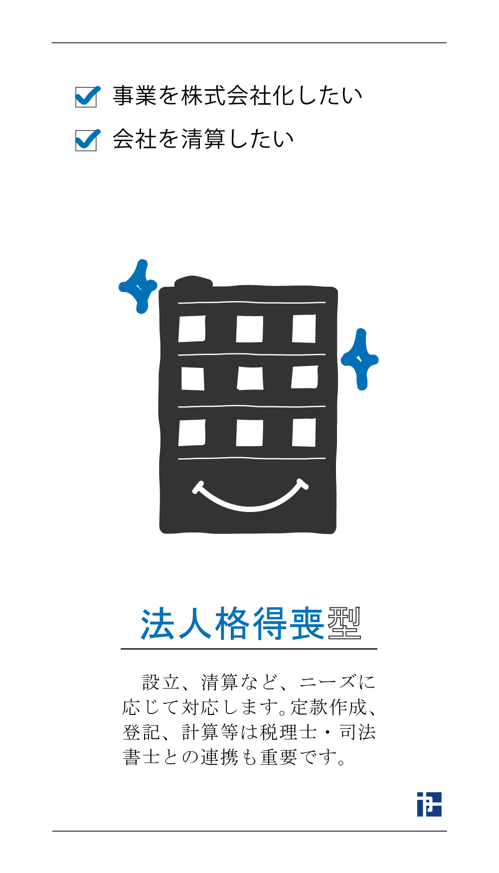 法人格得喪型のお悩み 事業を株式会社化したい 会社を清算したい