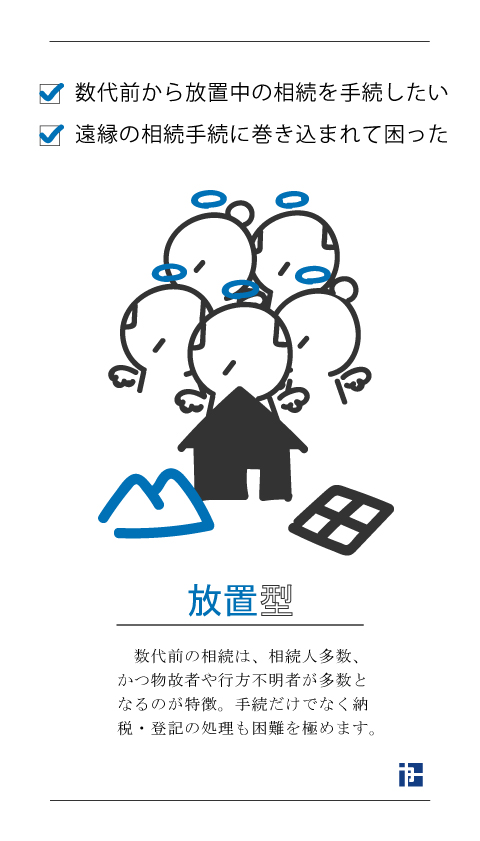 放置型のお悩み 数代前から放置中の相続を手続したい 遠縁の相続手通期に巻き込まれて困った